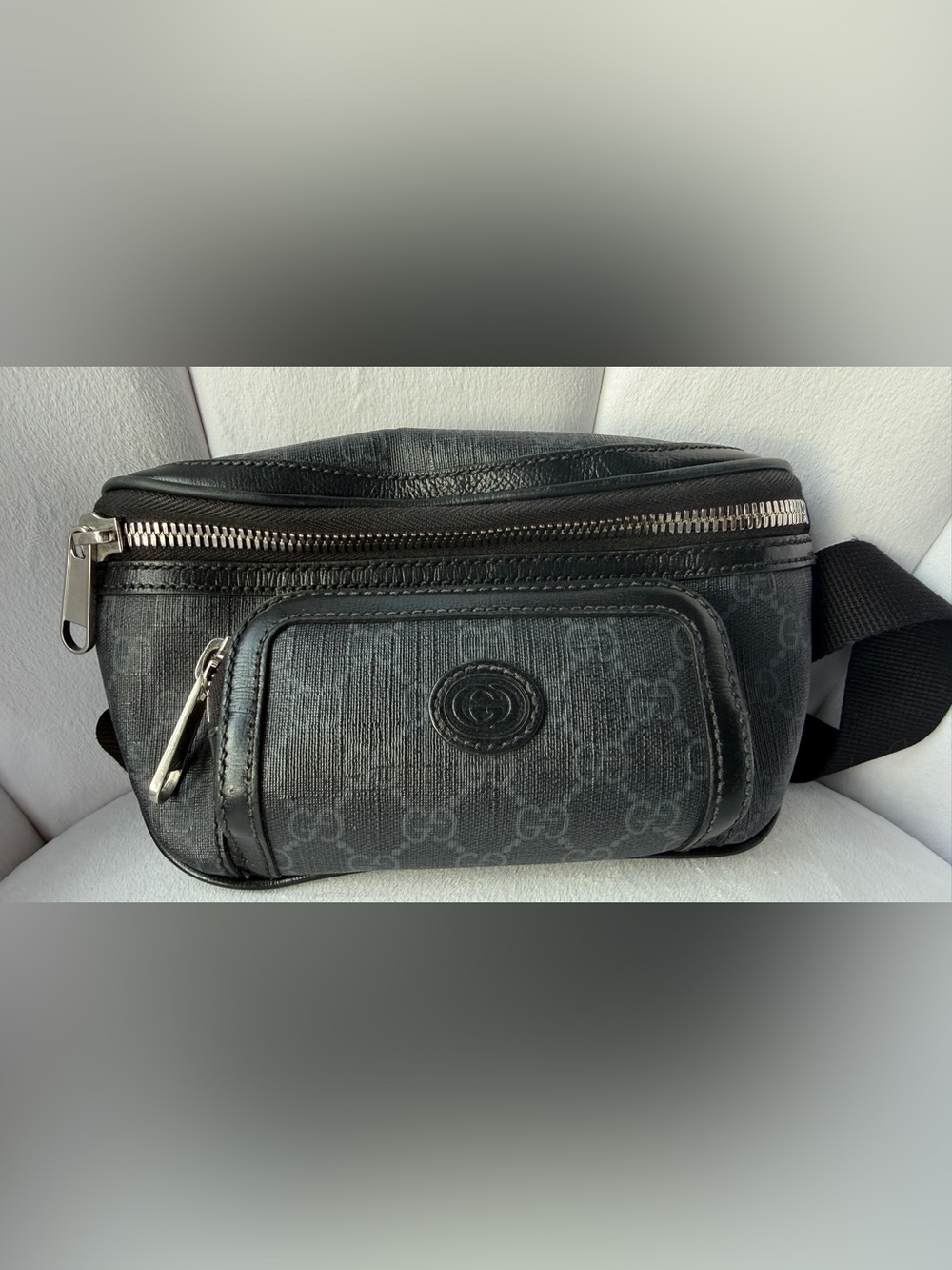 Gucci Black GG Monogram women’s Belt Bag